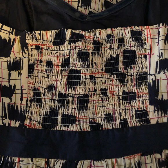 Anthropologie Burlapp Blurred Shapes Silk Dress - Picture 6 of 9